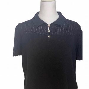 ST JOHN SPORT short sleeve sweater. Size Medium Like New Condition